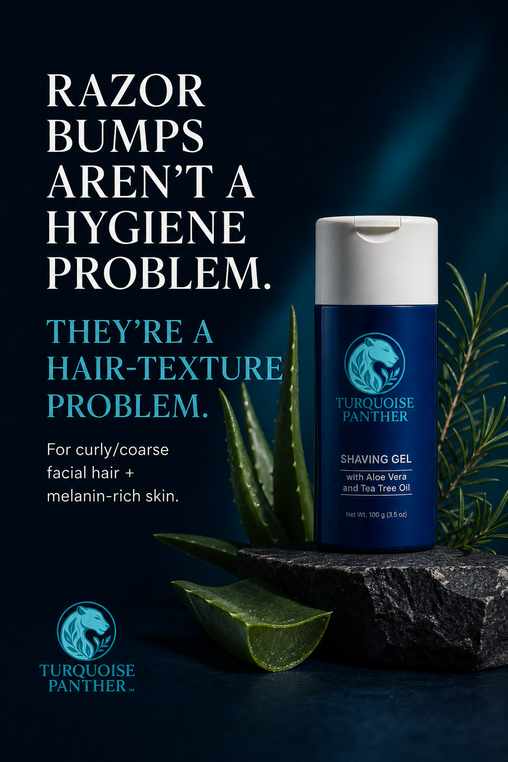 Aloe and Tea Tree Shaving Gel - step 2 of the Complete Beard and Skin Routine